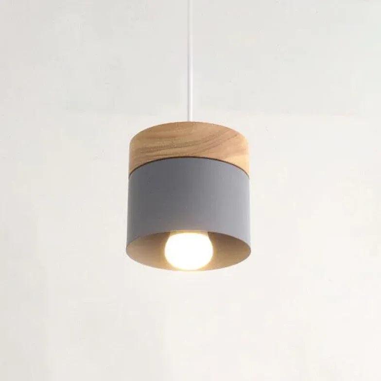 Colorful Cylinders Modern Wooden Pendant Light - Clowas
