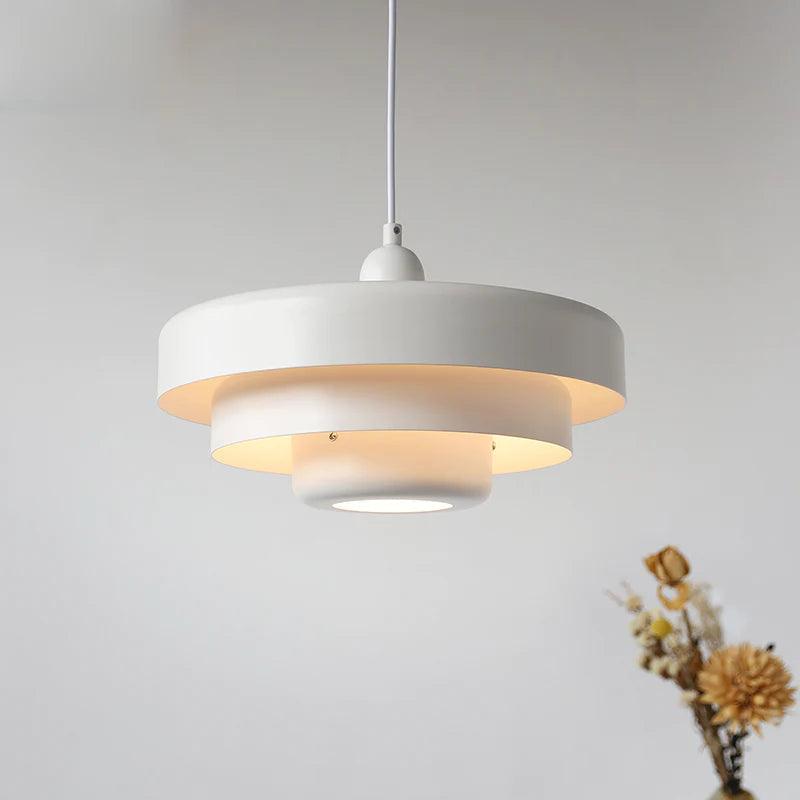 Bauhaus Cake Pendant Light Metal with Dimmable LED for Dining Rooms