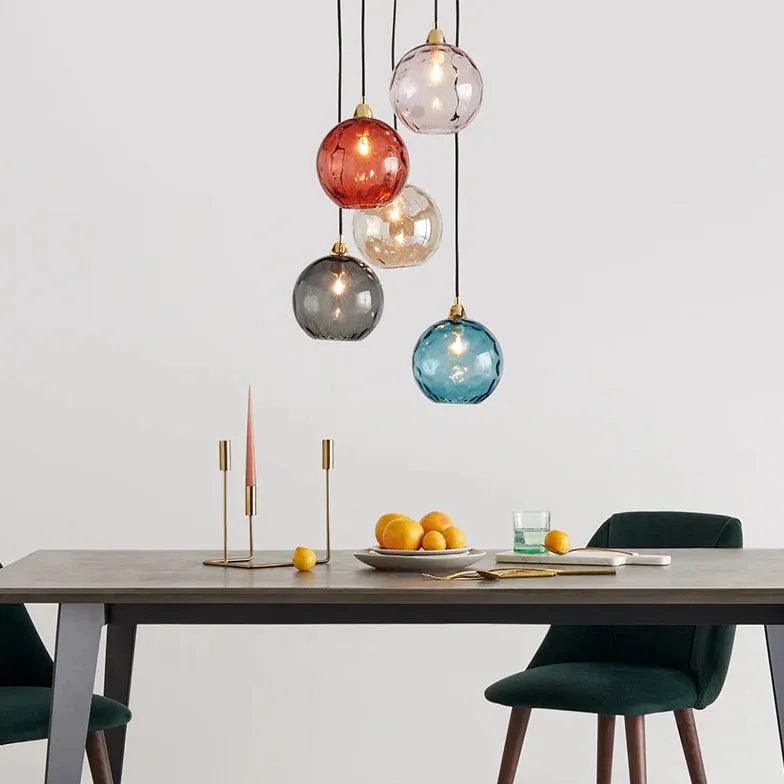 Coloured Glass Dining Room pendant light - Clowas