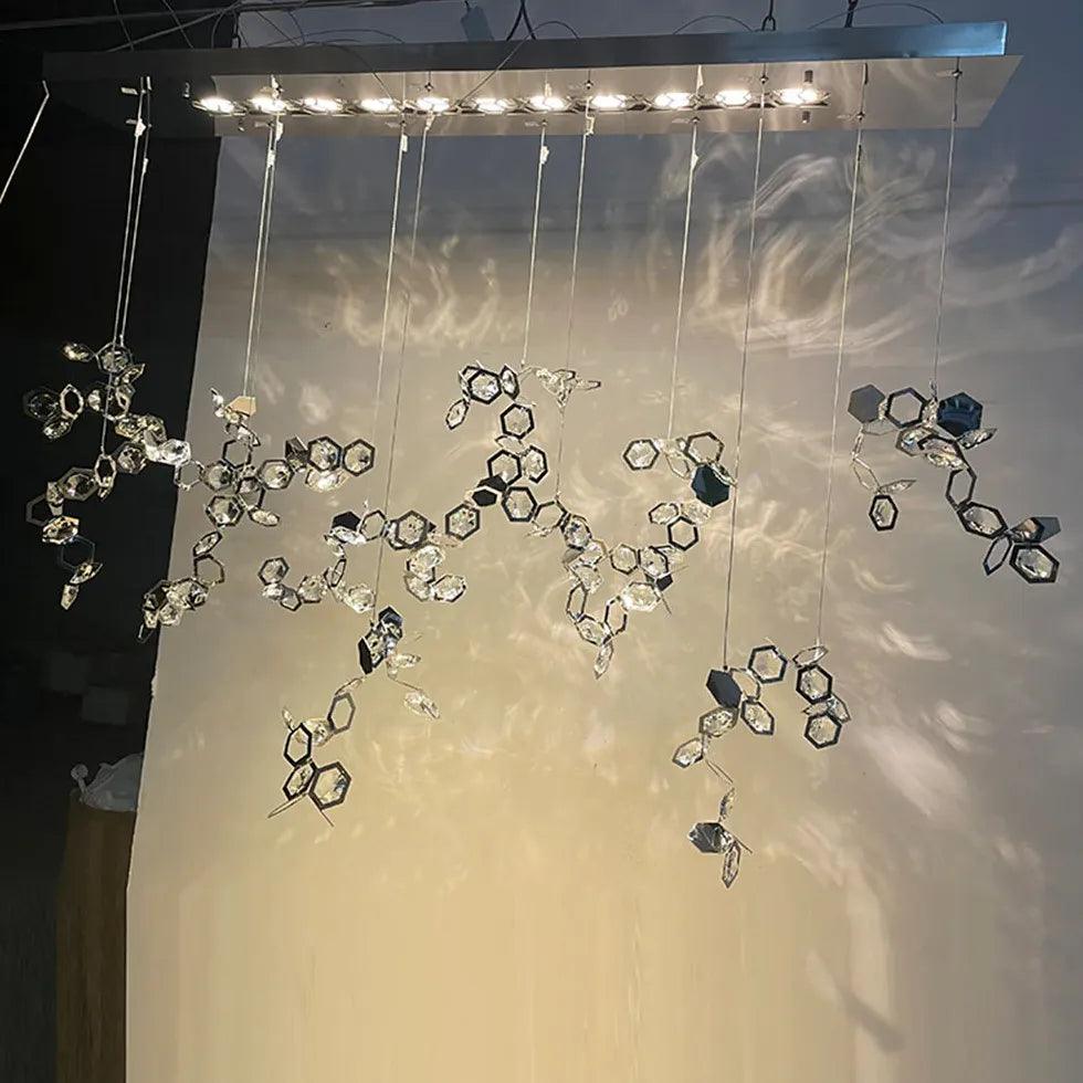 Compact Crystal Decor Modern Study Pendant Light - Clowas