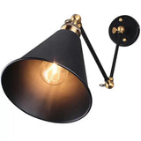 Cone Industrial Black Wall Lamps - Clowas