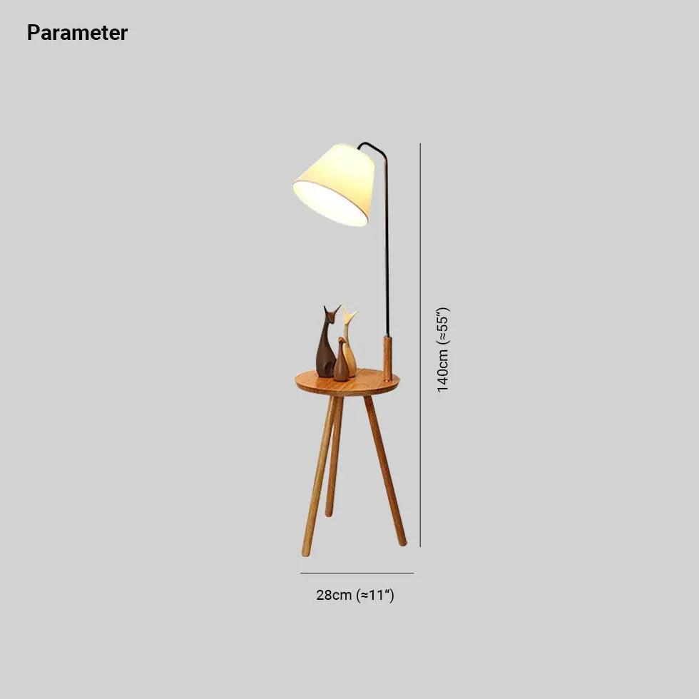 Cone-Shaped Tripod Floor Lamp with Desk Lamp - Clowas