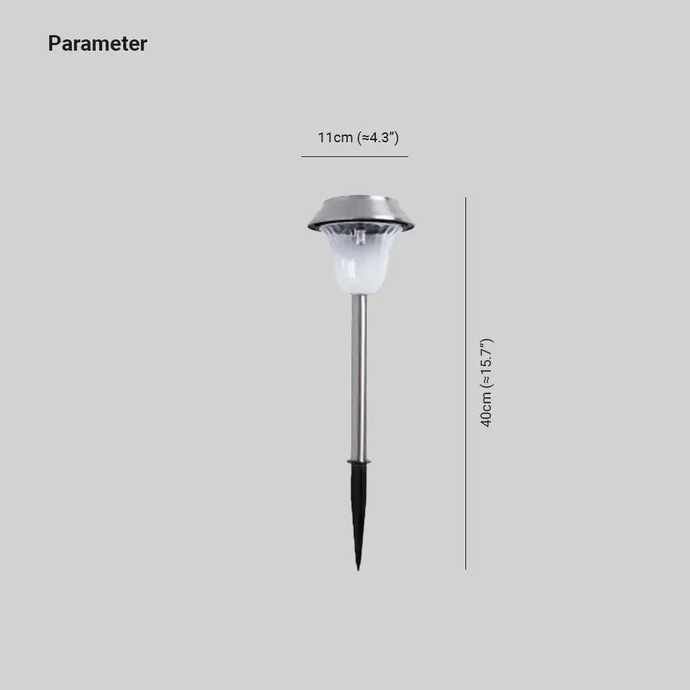 Conical Transparent Lawn Solar Street Light - Clowas