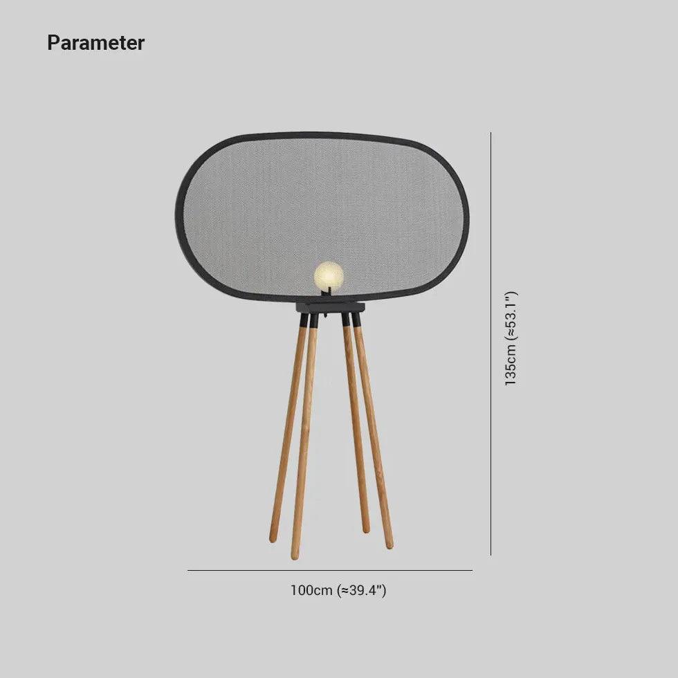 Black Round Lampshade Four-Legged Floor Lamp - Clowas