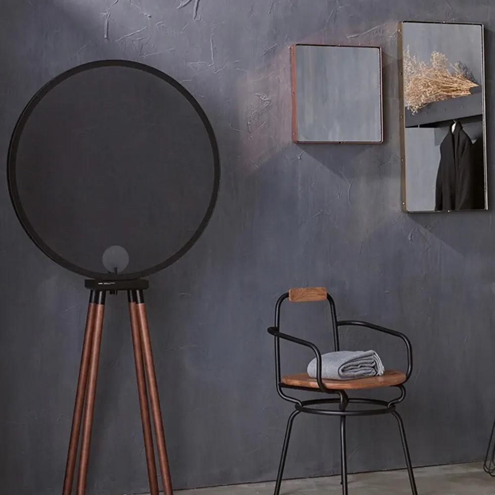 Black Round Lampshade Four-Legged Floor Lamp - Clowas