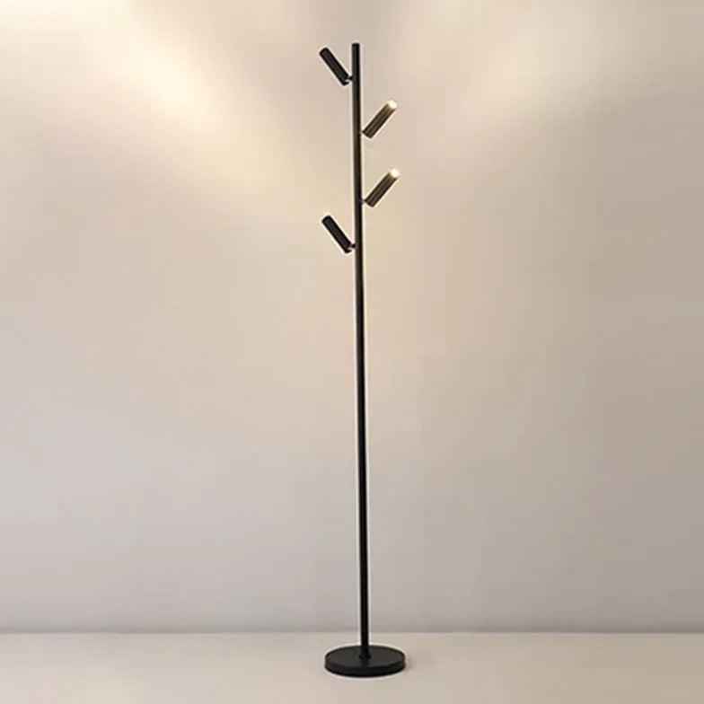 Multi-Head Black Slim Floor Lamp - Clowas