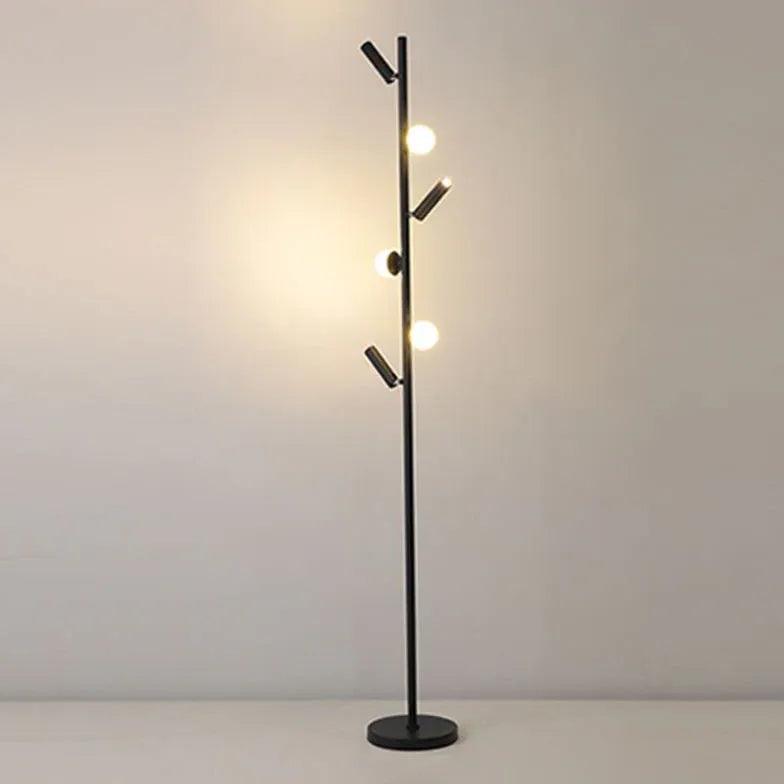 Multi-Head Black Slim Floor Lamp - Clowas