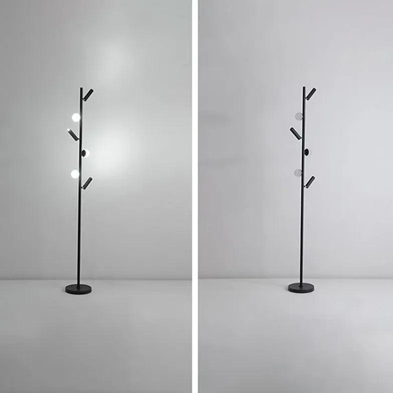 Multi-Head Black Slim Floor Lamp - Clowas