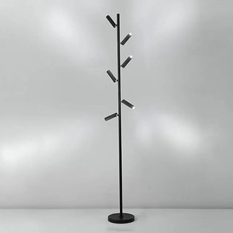 Multi-Head Black Slim Floor Lamp - Clowas