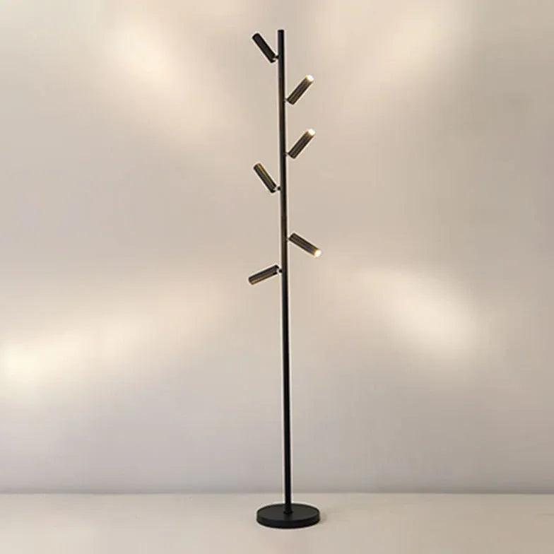Multi-Head Black Slim Floor Lamp - Clowas