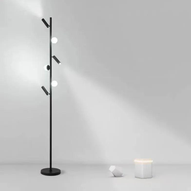 Multi-Head Black Slim Floor Lamp - Clowas