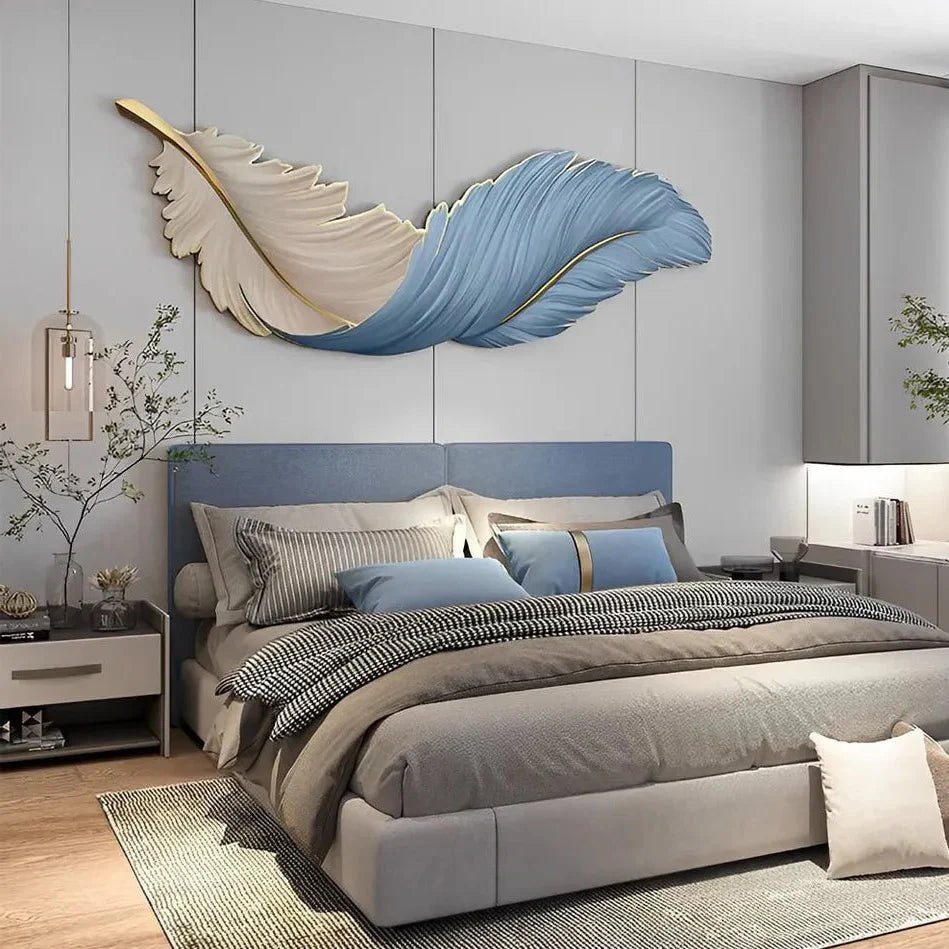 Feather Wall Light Dimmable Modern Design for Bedroom