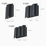 Outdoor LED Up and Down Wall Light IP65 Waterproof Metal Black