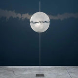 White Globe Art Floor Lamp for Living Room