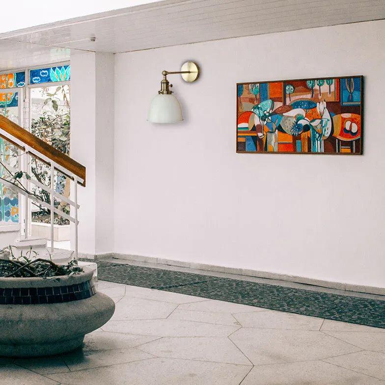 Cream Wall Lights for Living Room - Clowas