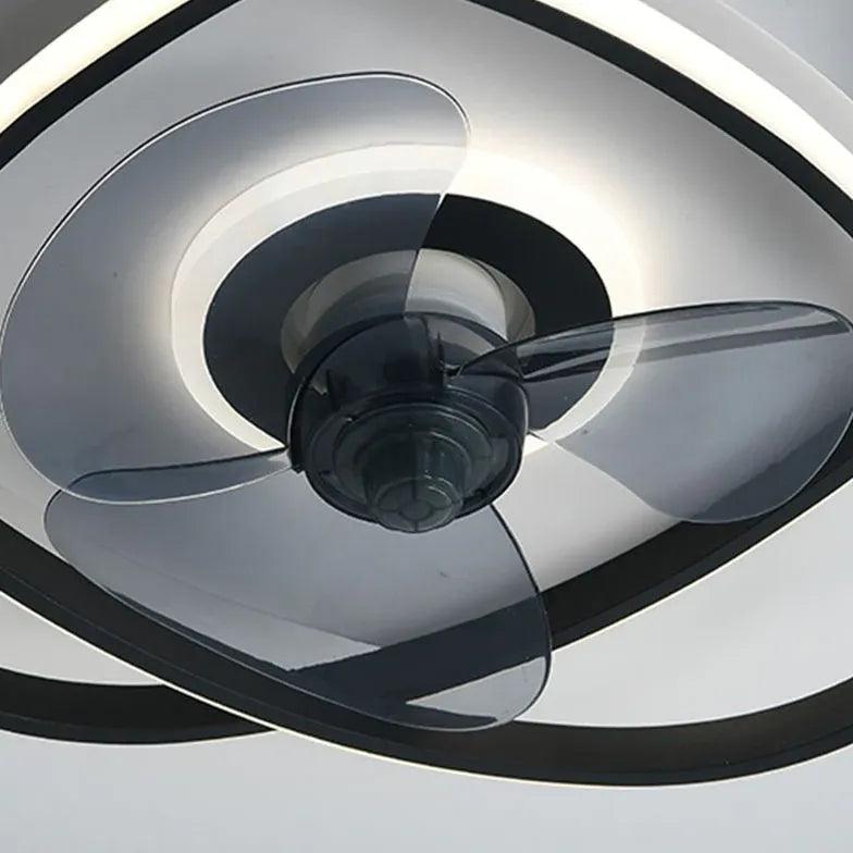 Cross Oval Design LED Modern Ceiling Fan Light - Clowas