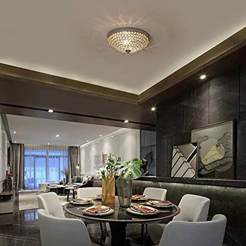 Crystal Beads LED Modern Flush Ceiling Lights - Clowas