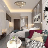Crystal Beads LED Modern Flush Ceiling Lights - Clowas