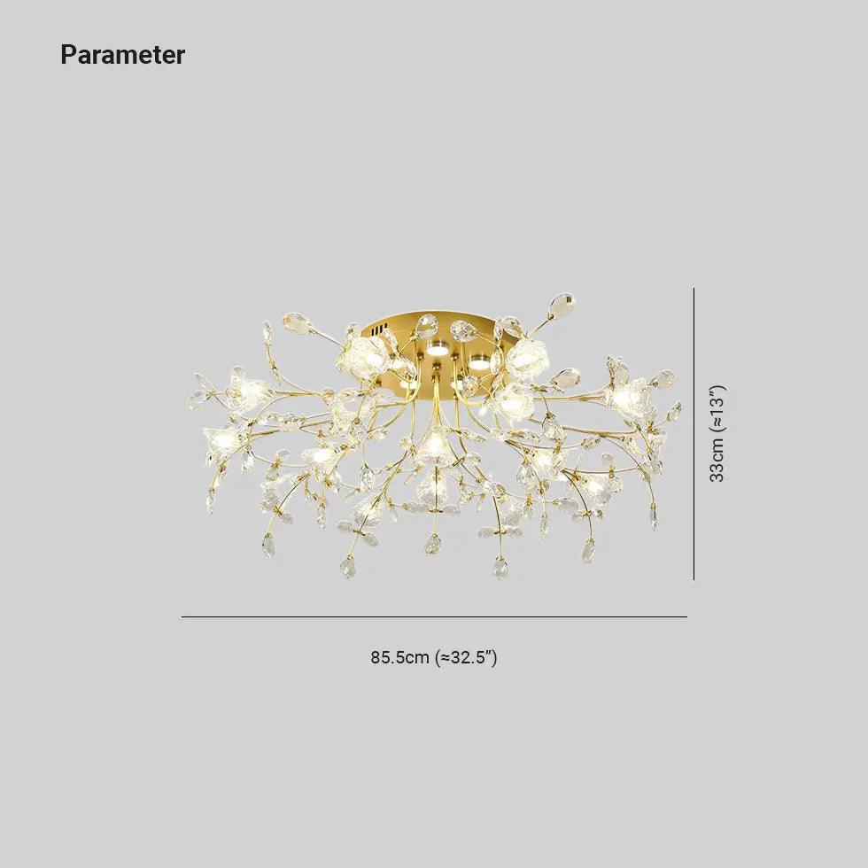 Crystal Flower Modern Luxurious Ceiling Light - Clowas