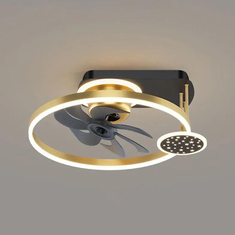 Crystal Frame Modern Ceiling Fan With Light - Clowas