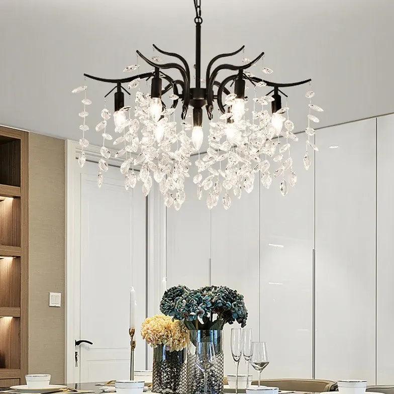 Crystal Leaves Multi-Light Vintage Luxury Chandelier - Clowas