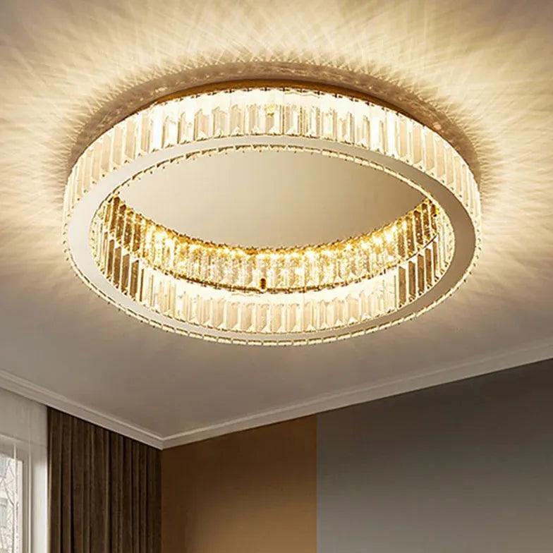 Crystal Ring Gold Modern Ceiling Light - Clowas