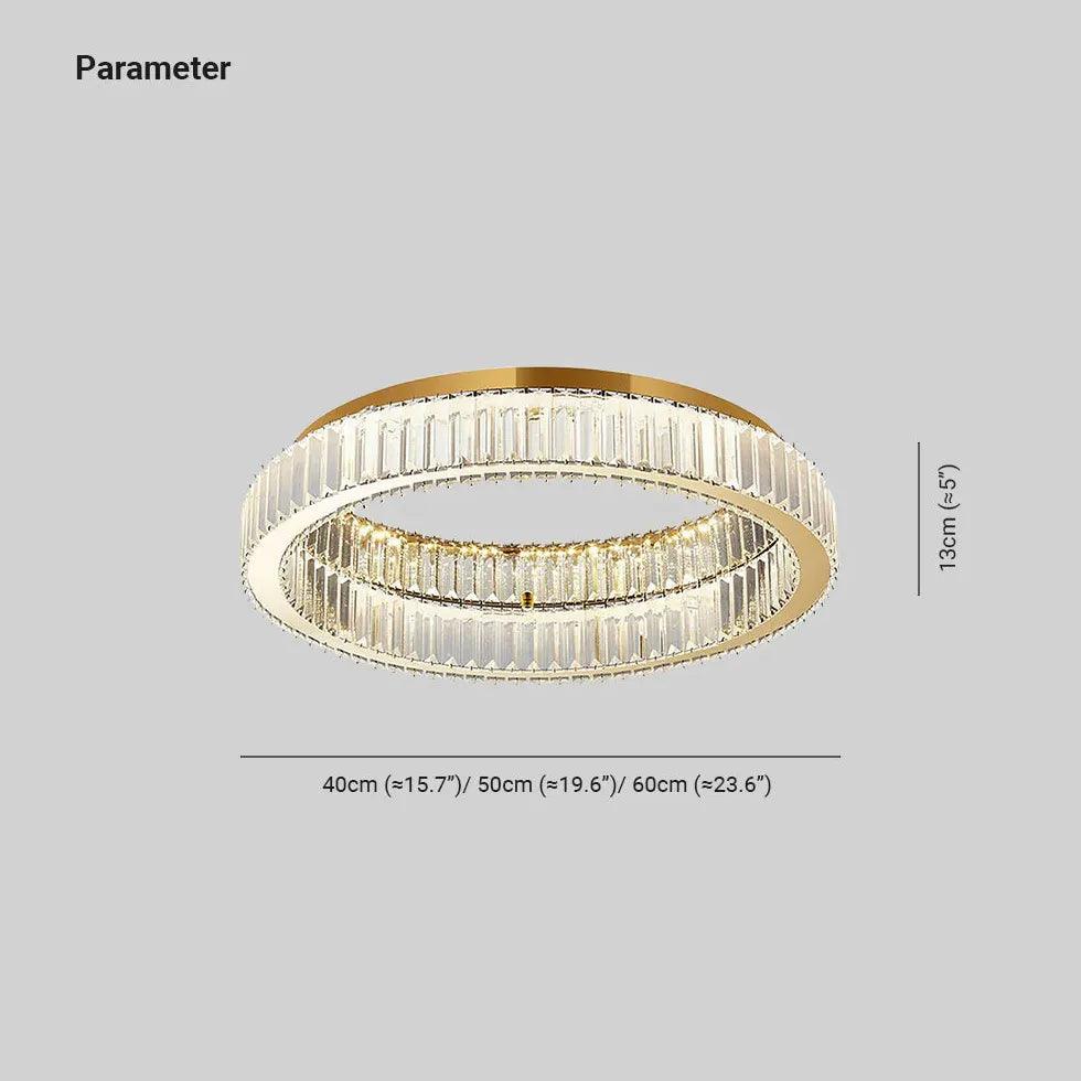 Crystal Ring Gold Modern Ceiling Light - Clowas