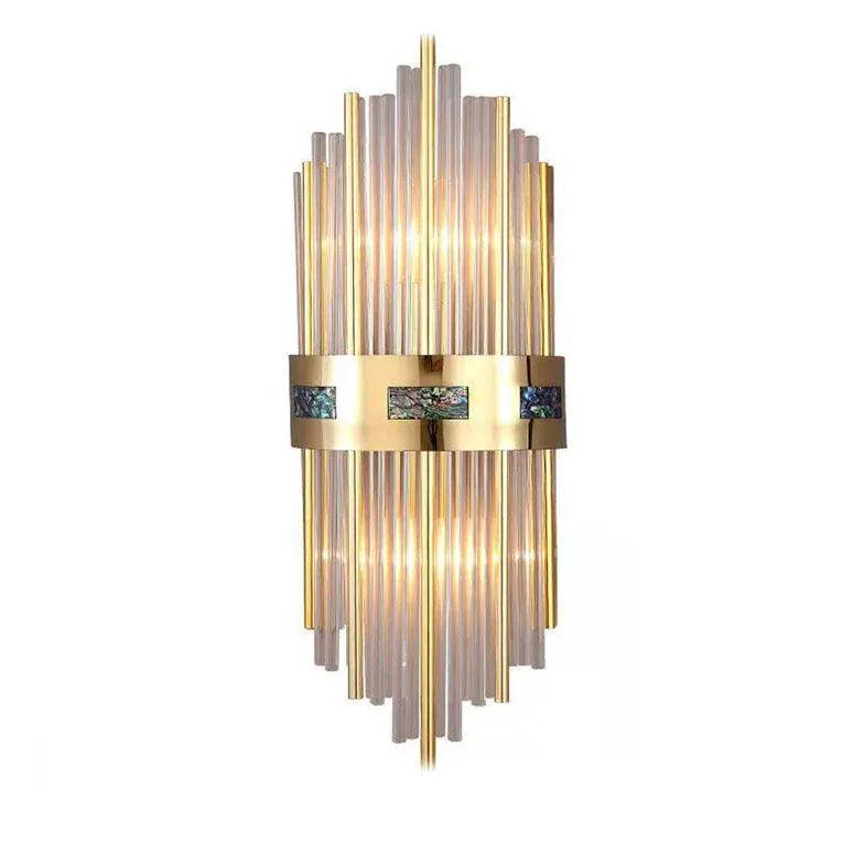 Luxury Crystal Pipe Gold Wall Lights - Clowas
