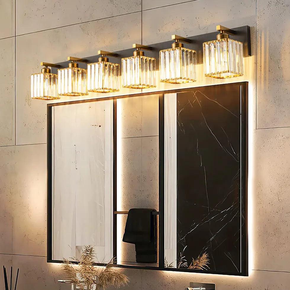 Crystal Wall Lights for Bathroom Gold - Clowas
