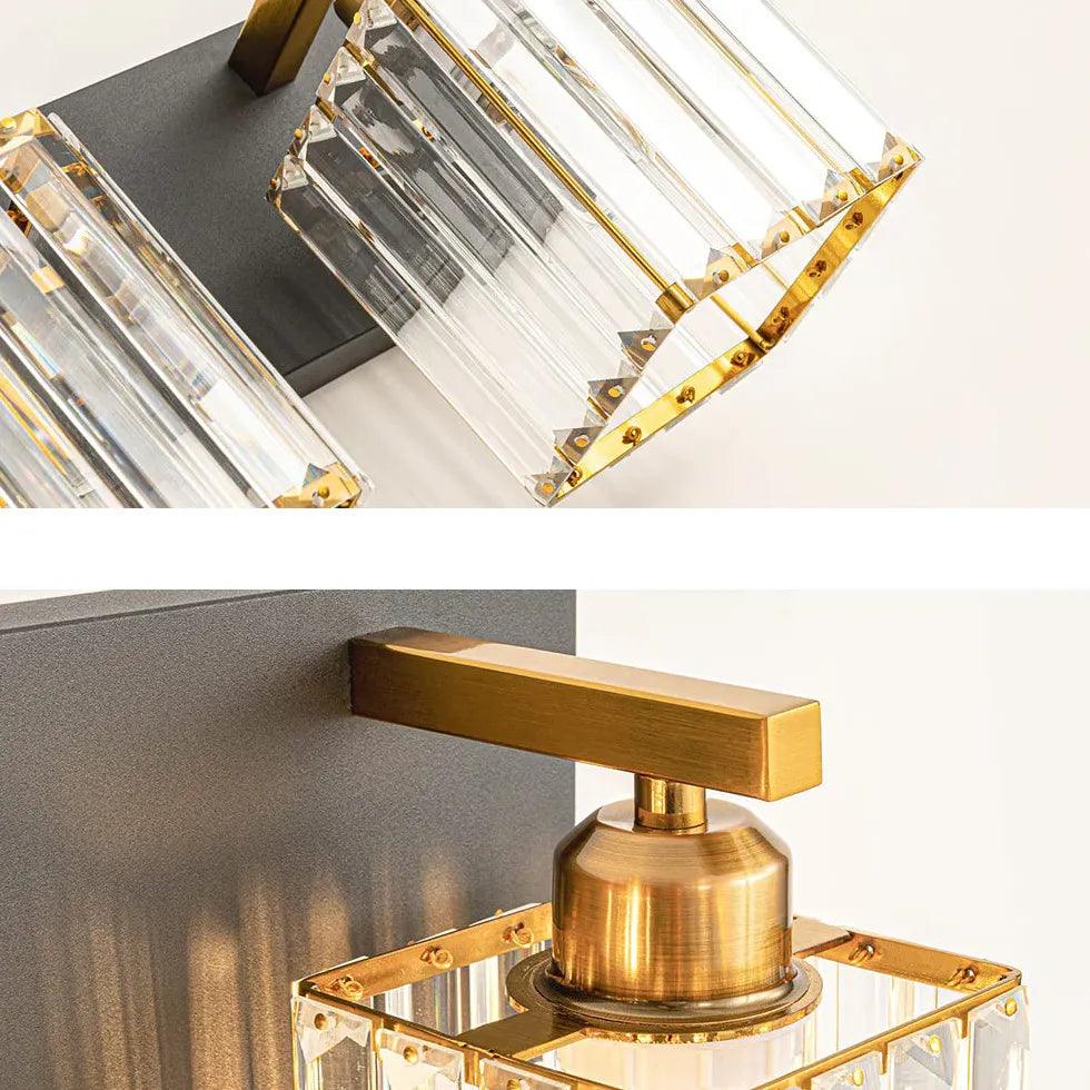 Crystal Wall Lights for Bathroom Gold - Clowas