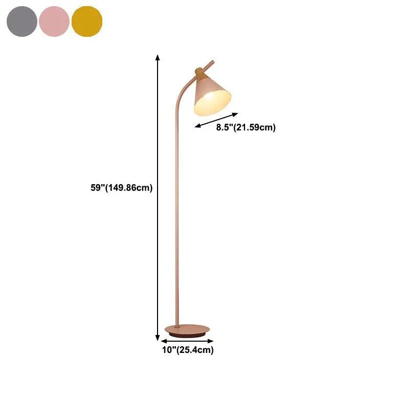 Curved Arm Two-Tone Minimalist Floor Lamp - Clowas