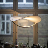 Curved Blades Bedroom White Pendant Light - Clowas