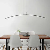 Curved LED Black Kitchen Pendant Light - Clowas