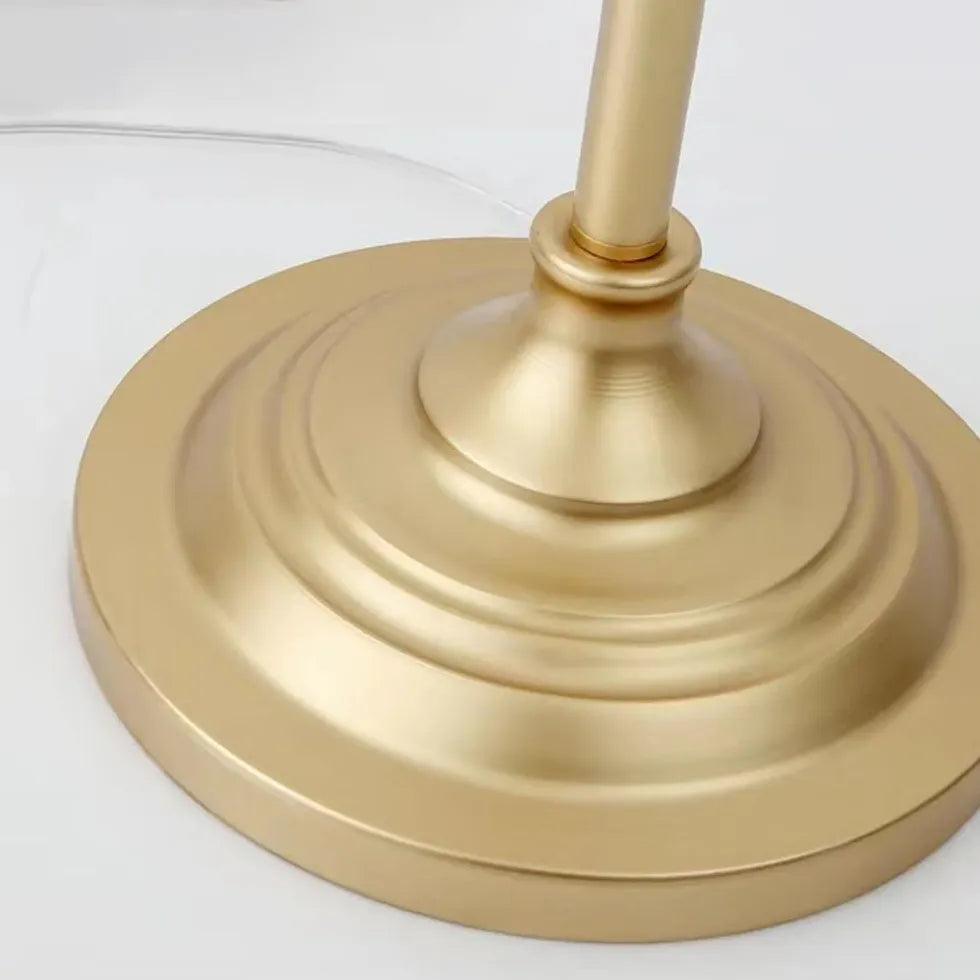 Curved Metal Crystal Retro Floor Lamp - Clowas