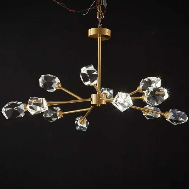 Cut Crystal Gold Modern Chandelier - Clowas