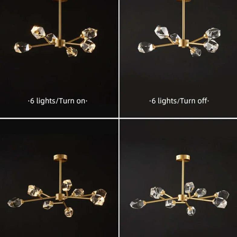 Cut Crystal Gold Modern Chandelier - Clowas