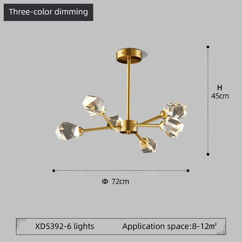 Cut Crystal Gold Modern Chandelier - Clowas