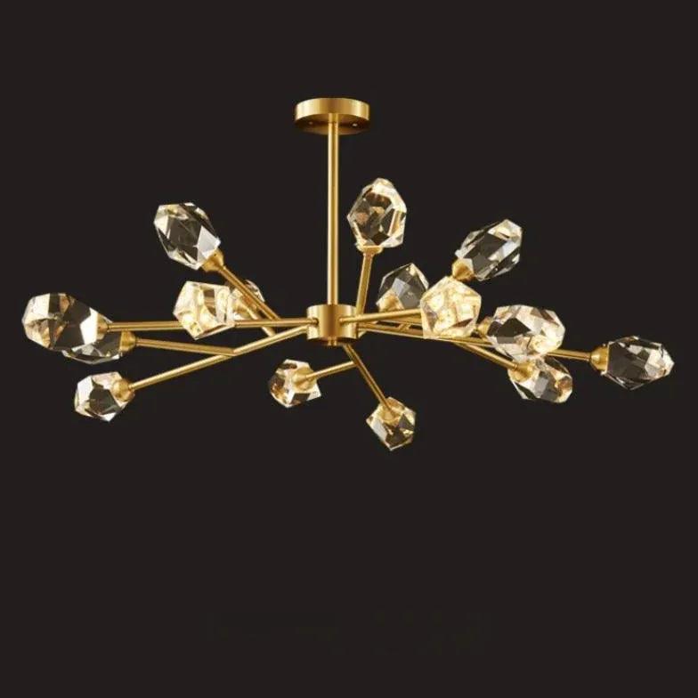 Cut Crystal Gold Modern Chandelier - Clowas