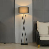 Cylindrical Crossed Tripod Floor Lamp - Clowas
