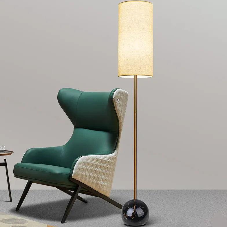 Cylindrical Fabric Modern Style Floor Lamp - Clowas