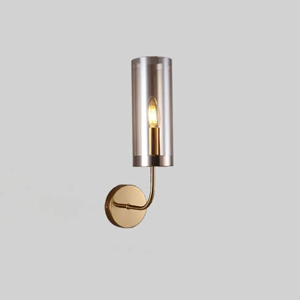 Brass and Glass Wall Lights in Elegant Design