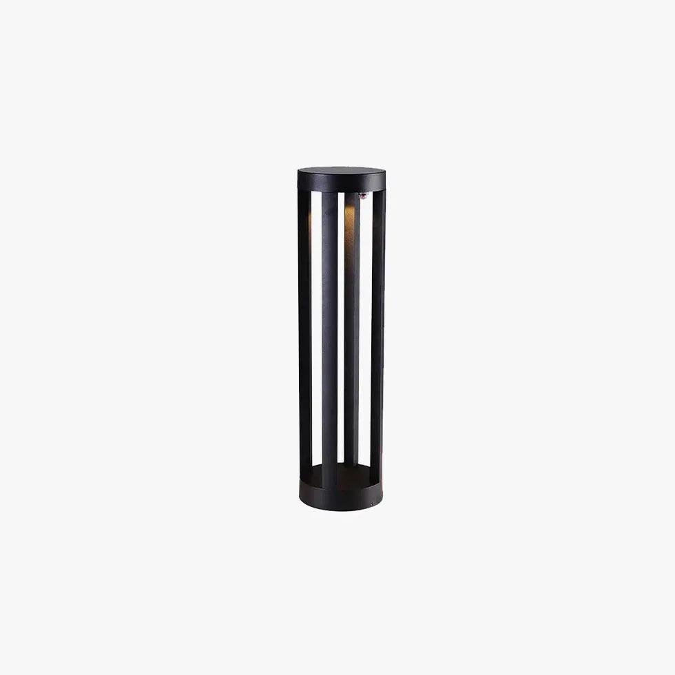 Cylindrical Hollow Black Bollard Lights - Clowas
