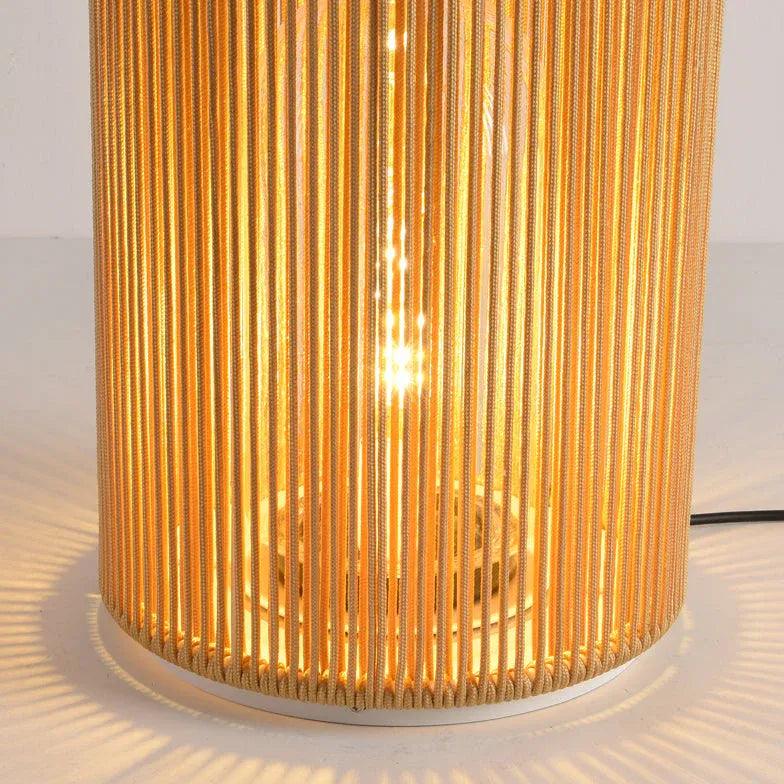 Cylindrical Rattan Luggage Outdoor Floor Lamps - Clowas