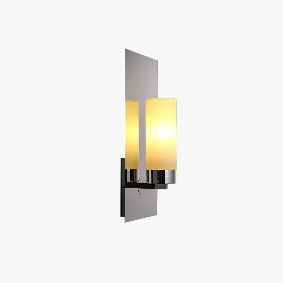 Cylindrical White Glass Modern Wall Lights - Clowas