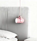 Morandi Metal Bedside Pendant Light Fixture with Rotatable Design