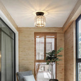 Modern Crystal Flush Mount Ceiling Light for Hallway