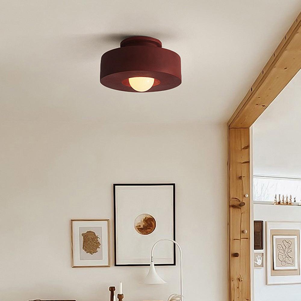 Modern Wood Ceiling Light Eye Protection Design