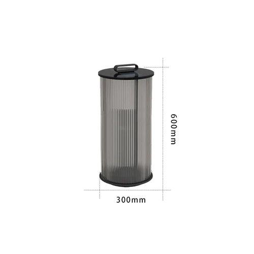 Transparent Vertical Striped Outdoor Floor Lamp - Clowas