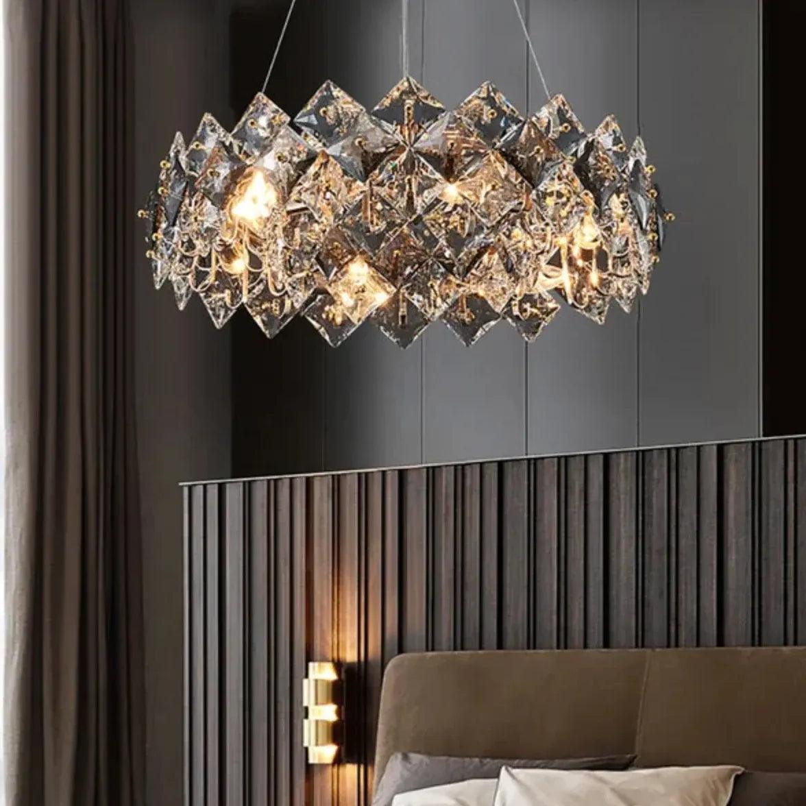 Diamond Folds Crystal Modern Pendant Light - Clowas