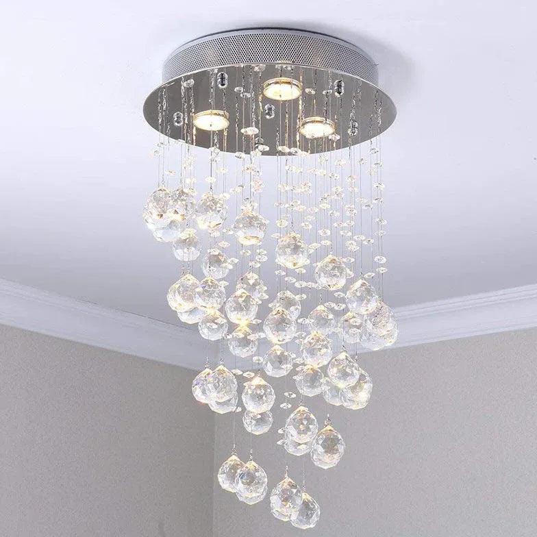 Disc Level Bedroom Glass Flush Ceiling Lights - Clowas